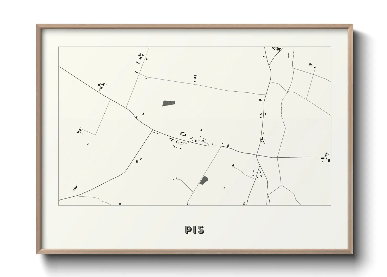 Une affiche de carte sur Pis