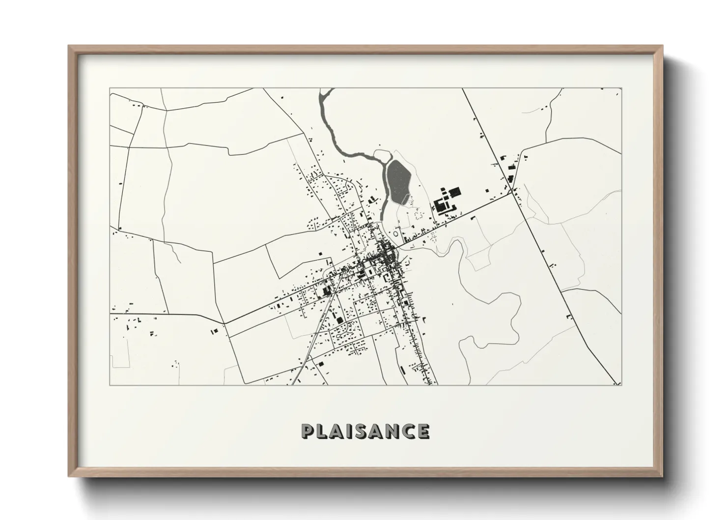 Une affiche de carte sur Plaisance