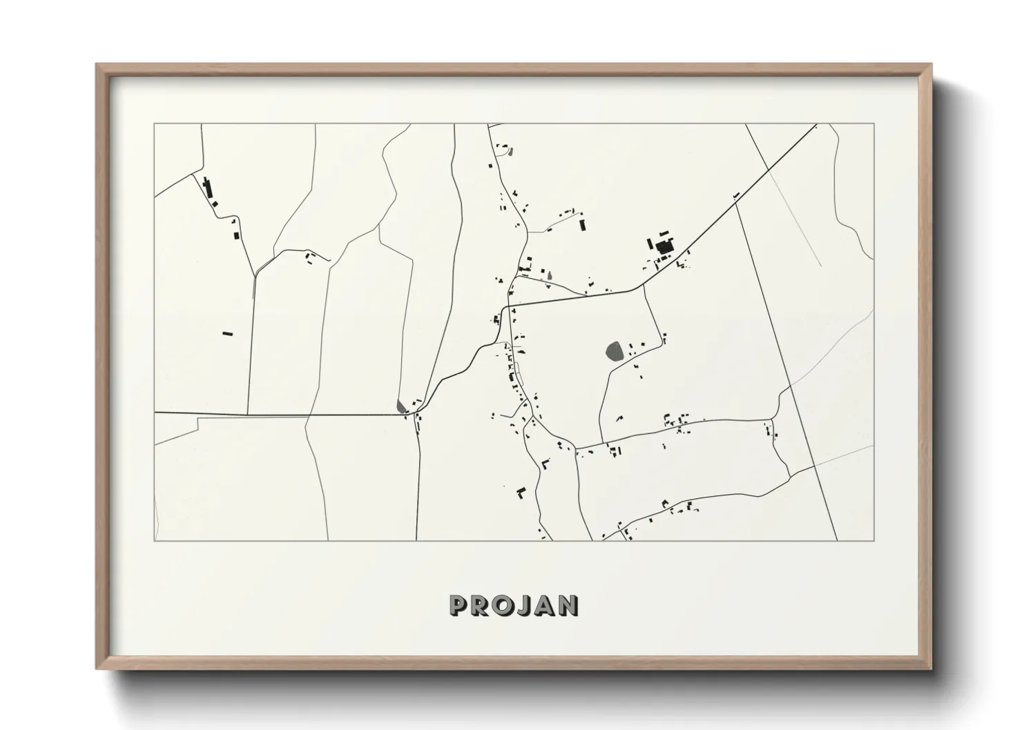 Une affiche de carte sur Projan
