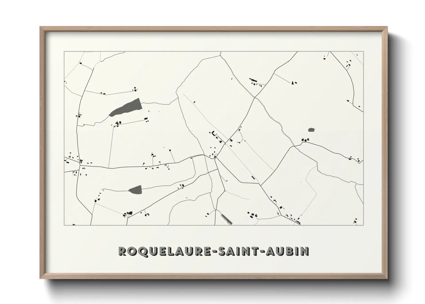 Une affiche de carte sur Roquelaure-Saint-Aubin