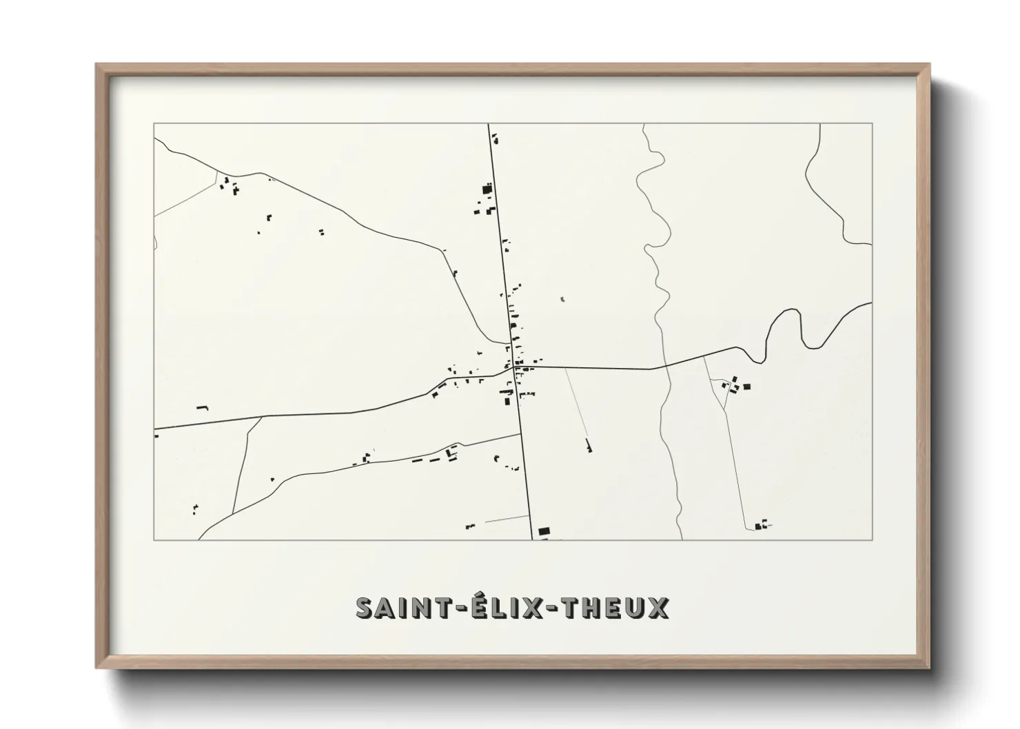 Une affiche de carte sur Saint-Élix-Theux