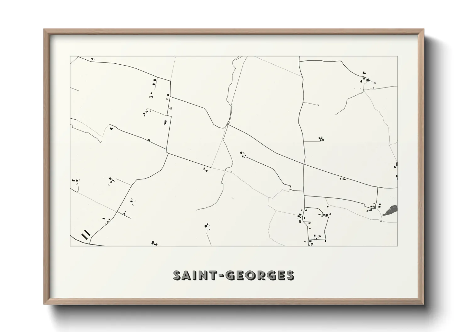 Une affiche de carte sur Saint-Georges
