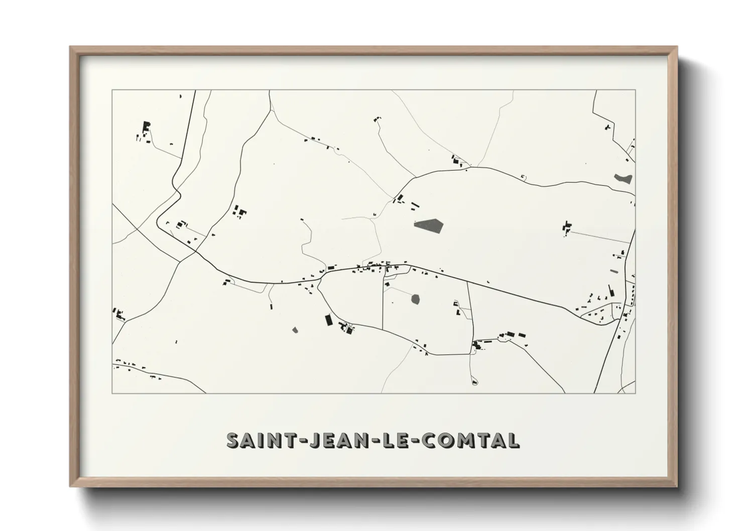 Une affiche de carte sur Saint-Jean-le-Comtal