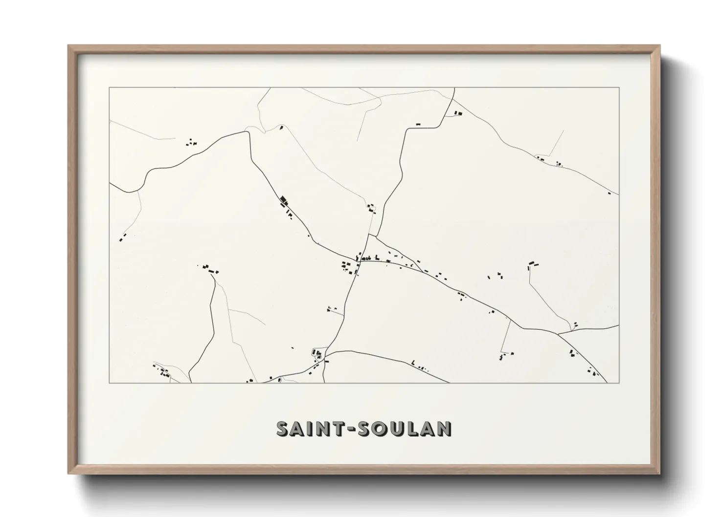 Une affiche de carte sur Saint-Soulan