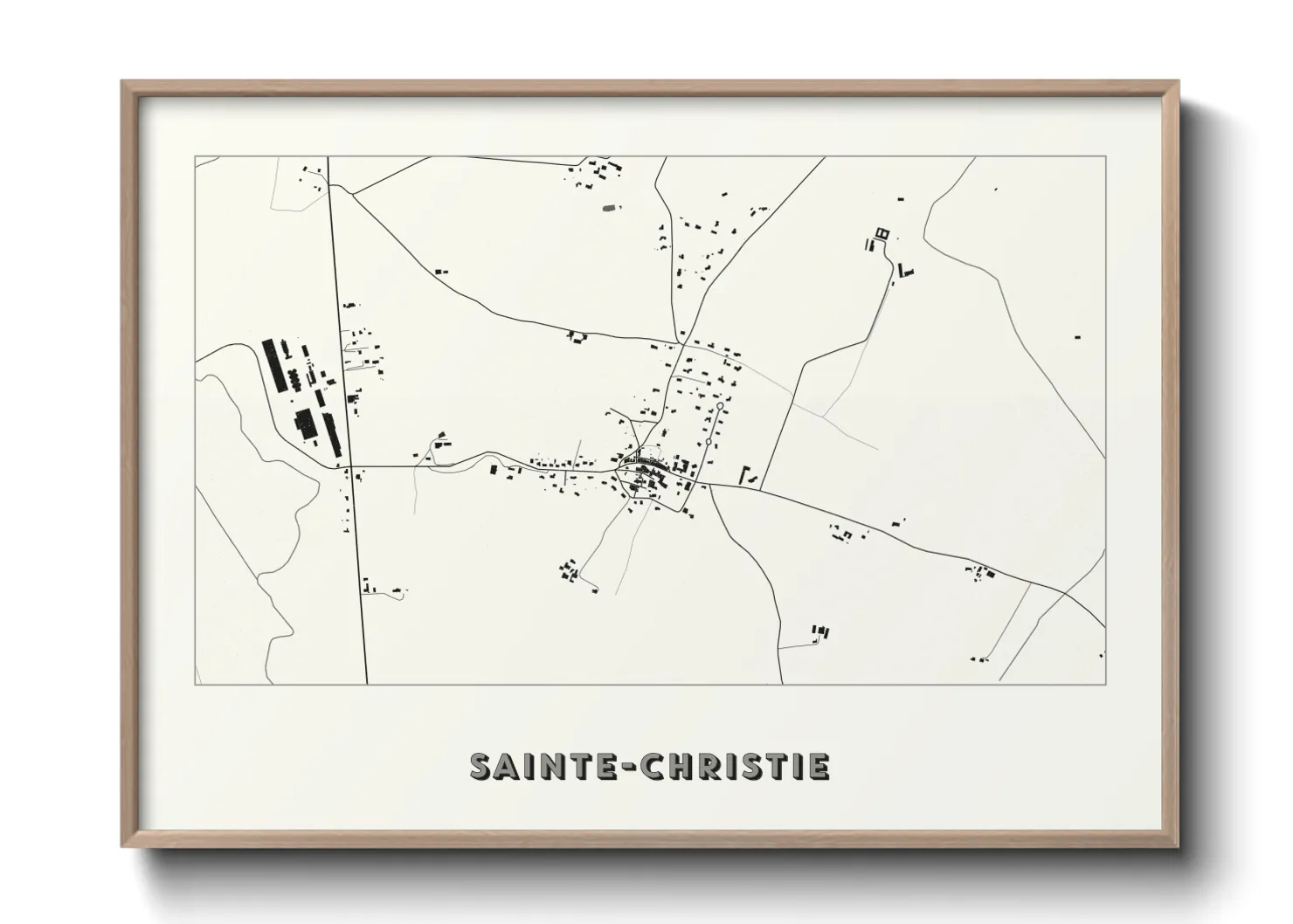 Une affiche de carte sur Sainte-Christie