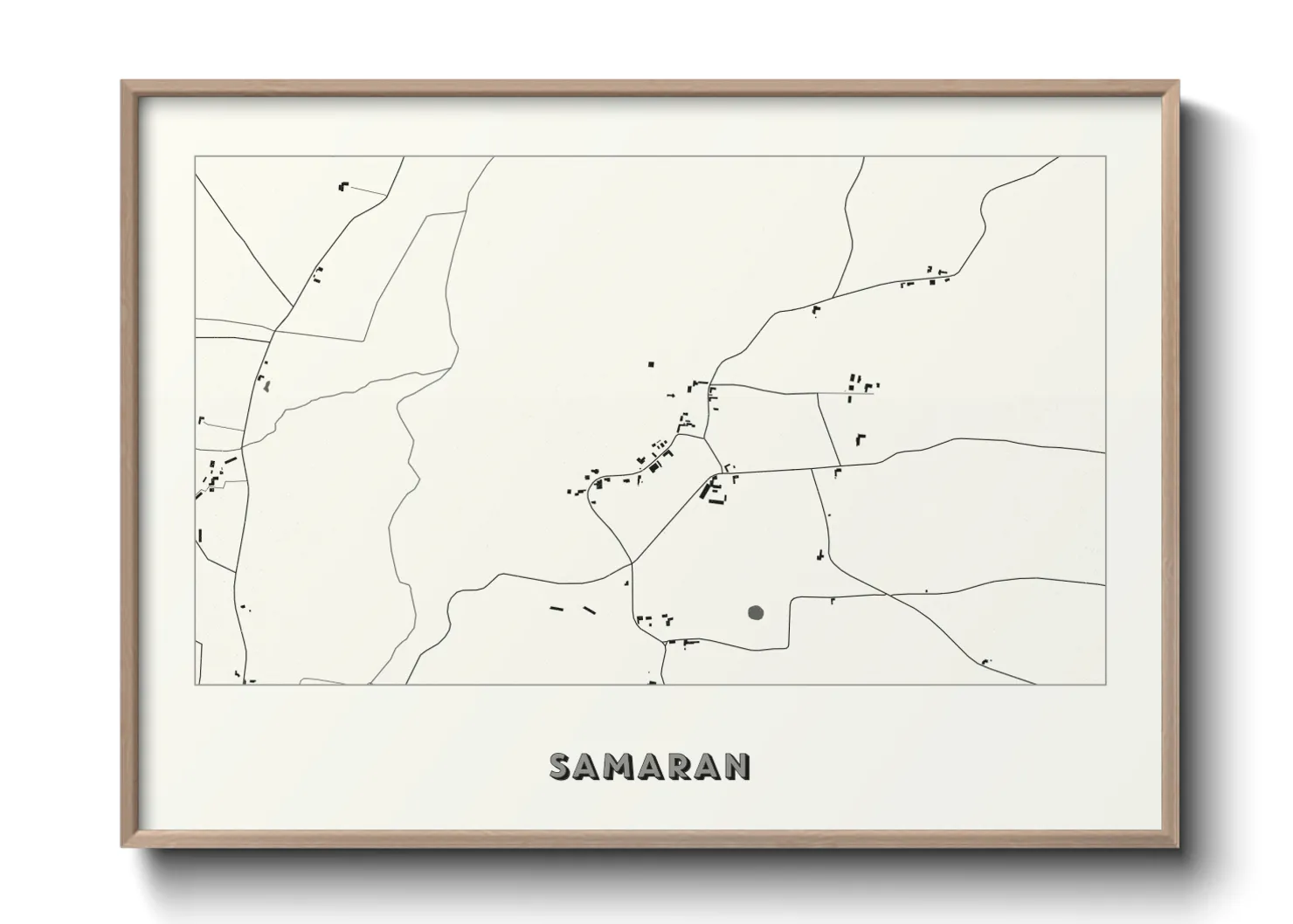 Une affiche de carte sur Samaran