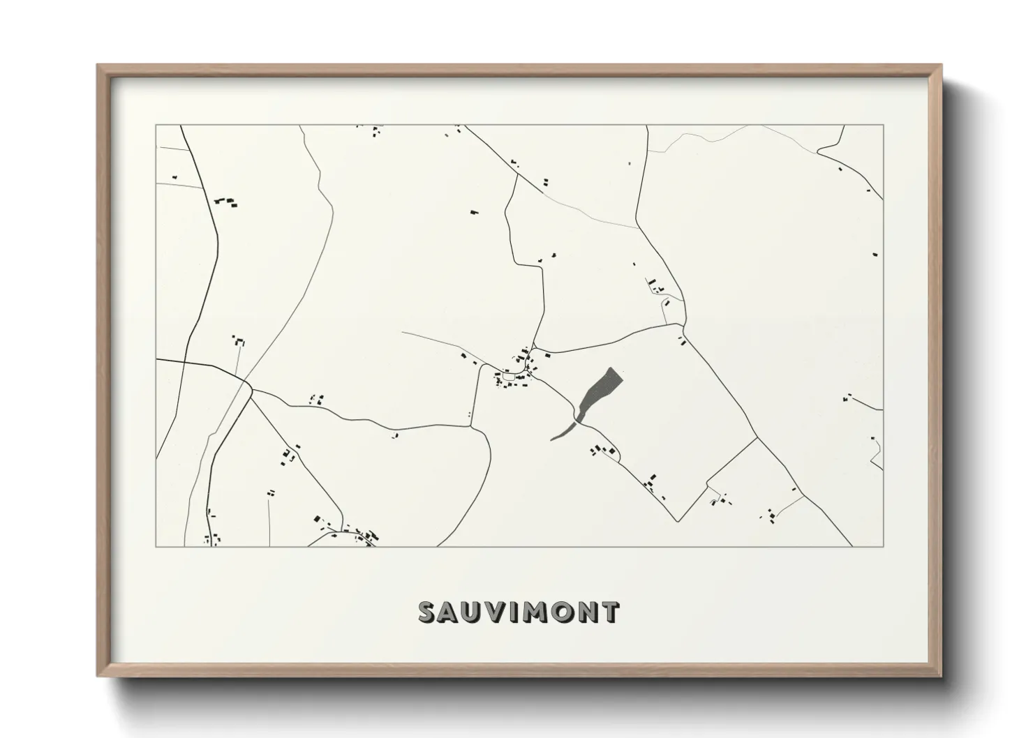 Une affiche de carte sur Sauvimont
