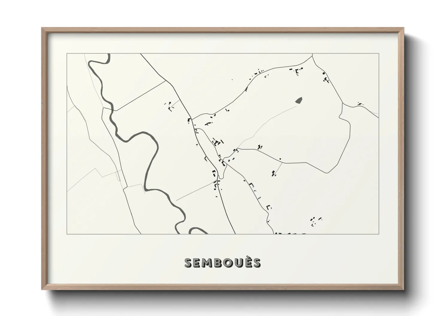 Une affiche de carte sur Sembouès