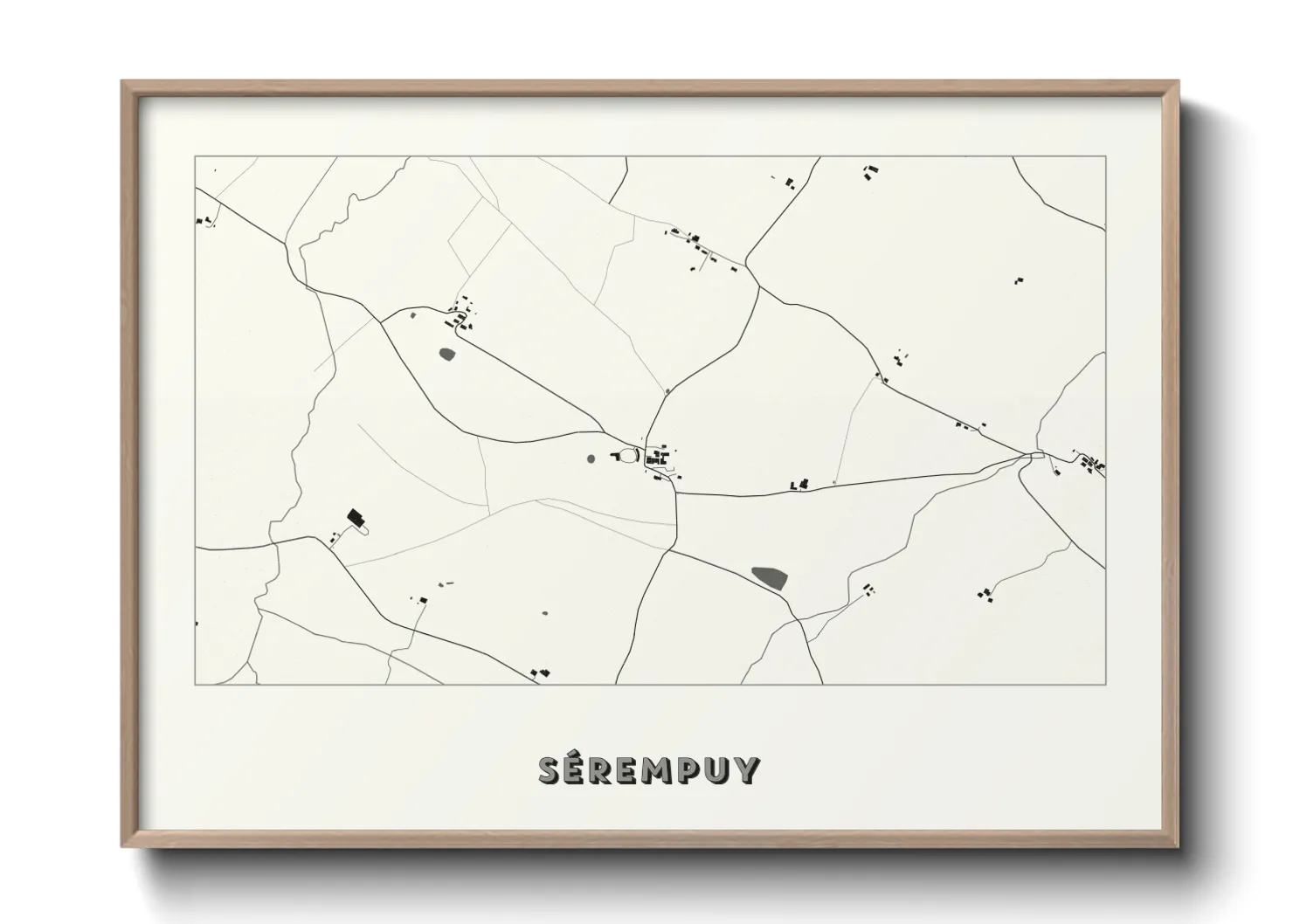 Une affiche de carte sur Sérempuy