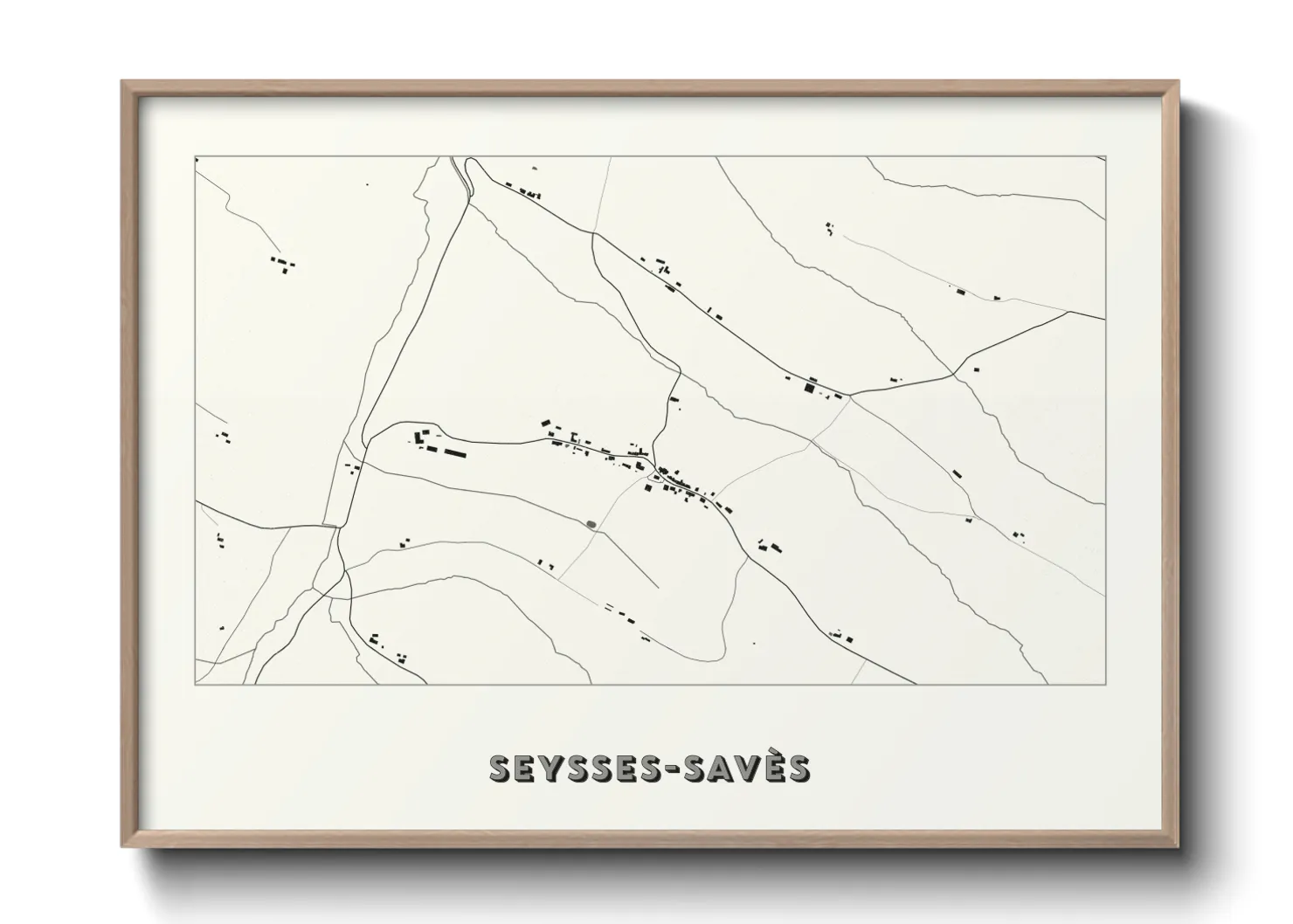 Une affiche de carte sur Seysses-Savès