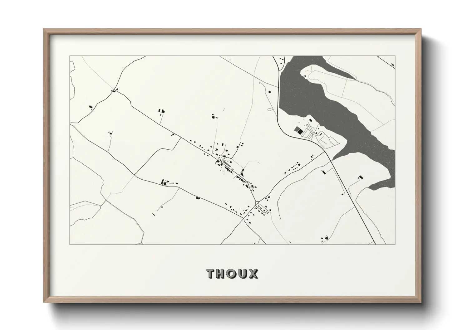 Une affiche de carte sur Thoux