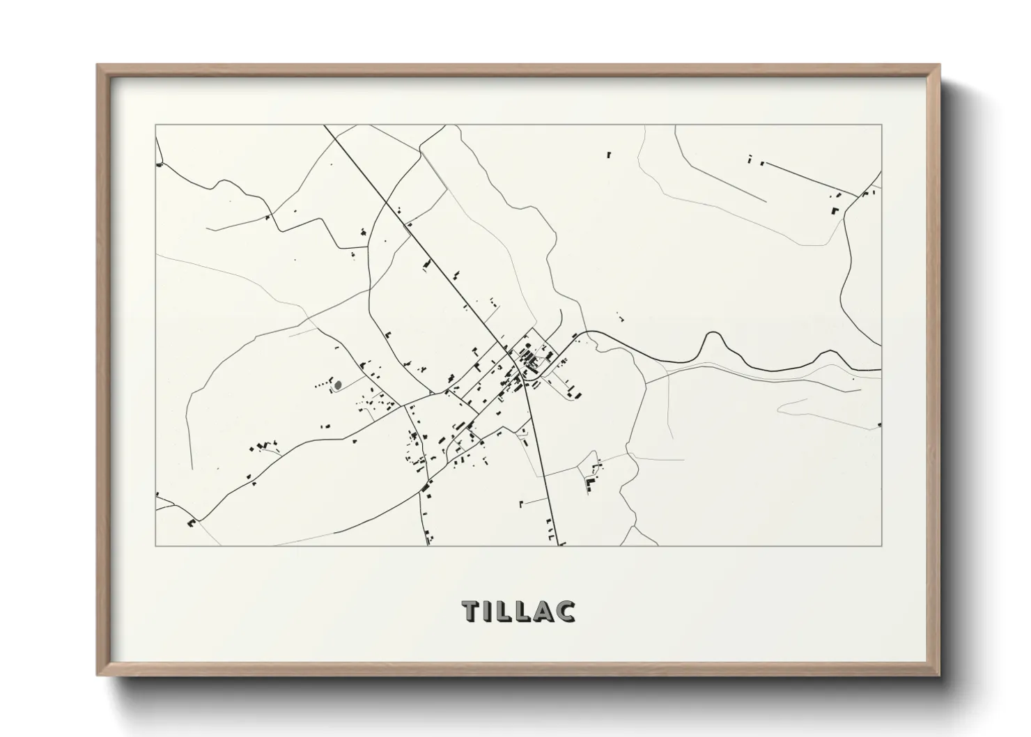 Une affiche de carte sur Tillac