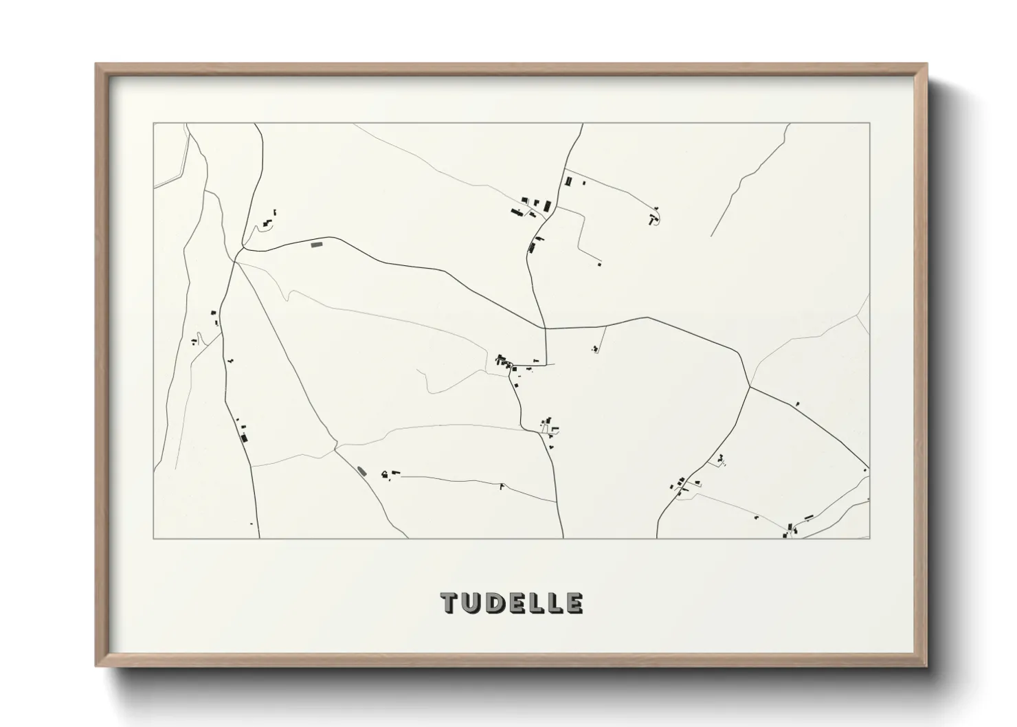 Une affiche de carte sur Tudelle