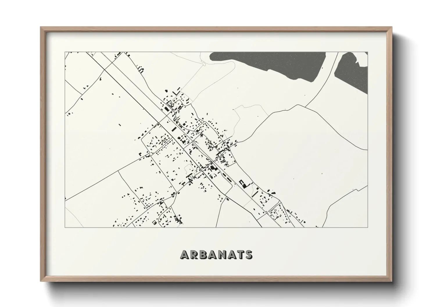 Une affiche de carte sur Arbanats