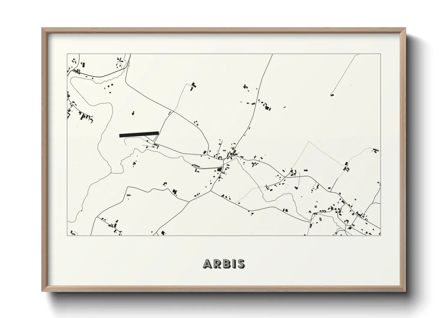Une affiche de carte sur Arbis