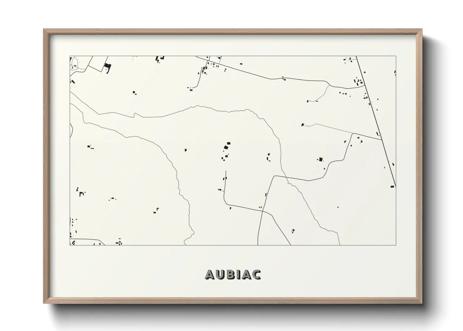 Une affiche de carte sur Aubiac
