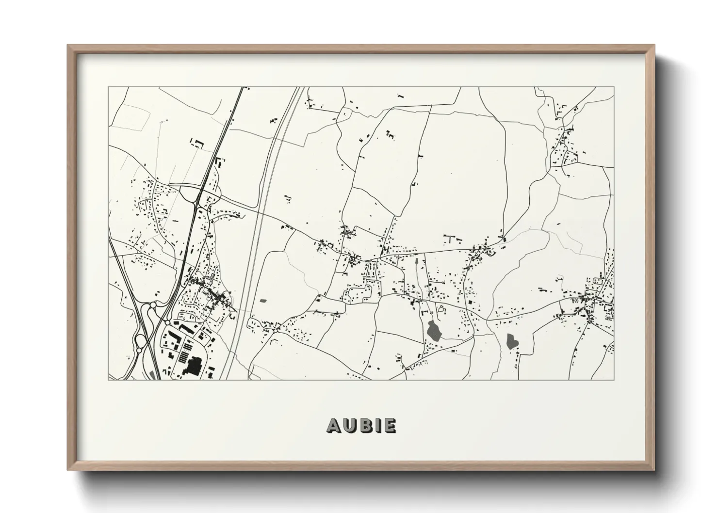 Une affiche de carte sur Aubie