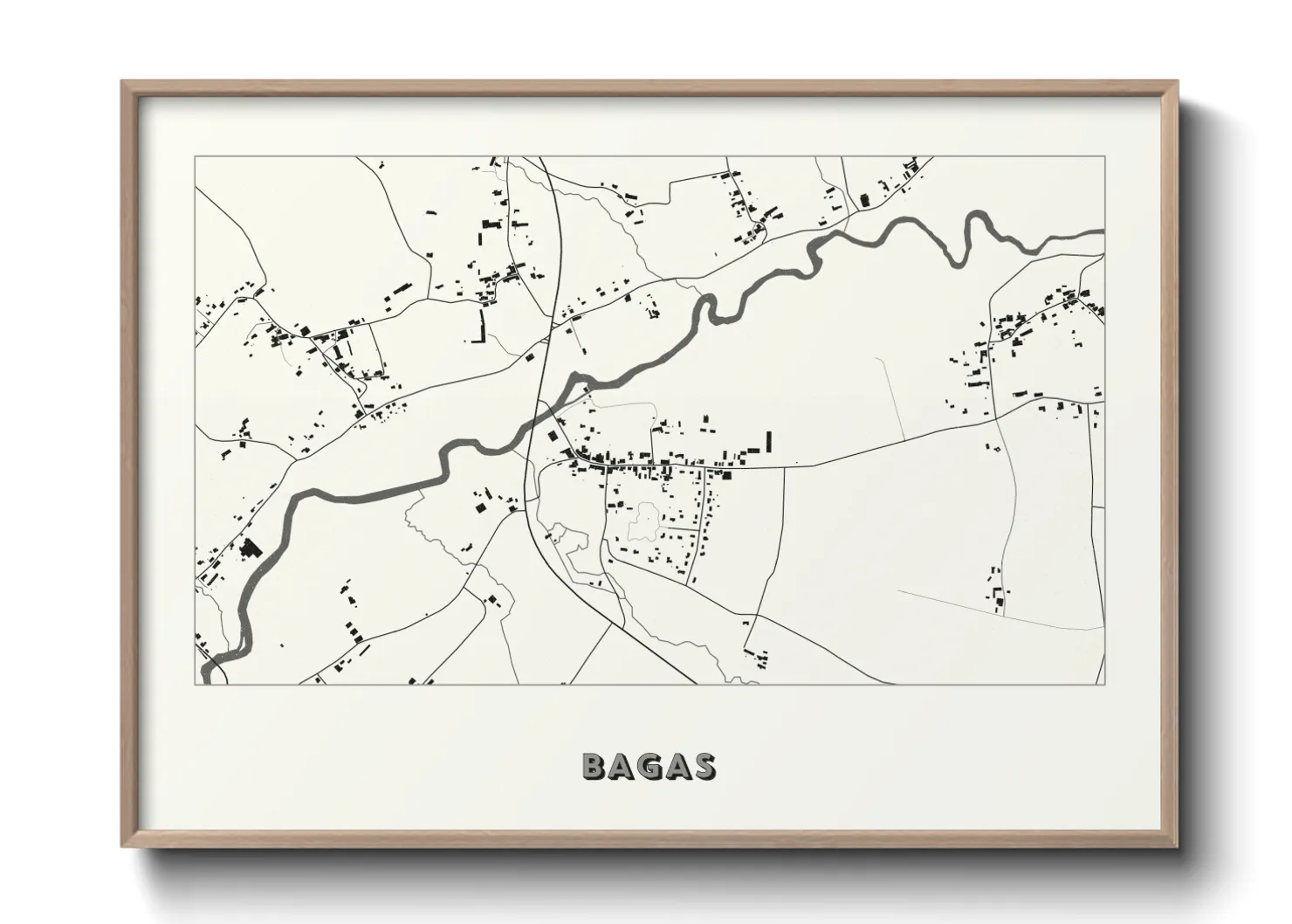 Une affiche de carte sur Bagas