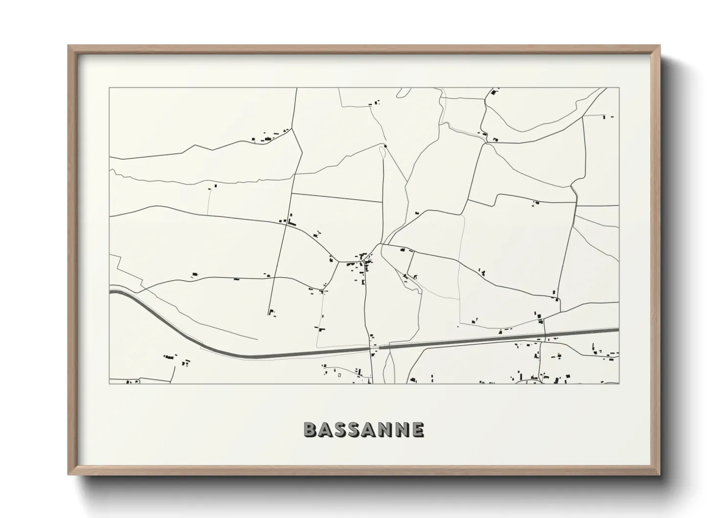 Une affiche de carte sur Bassanne