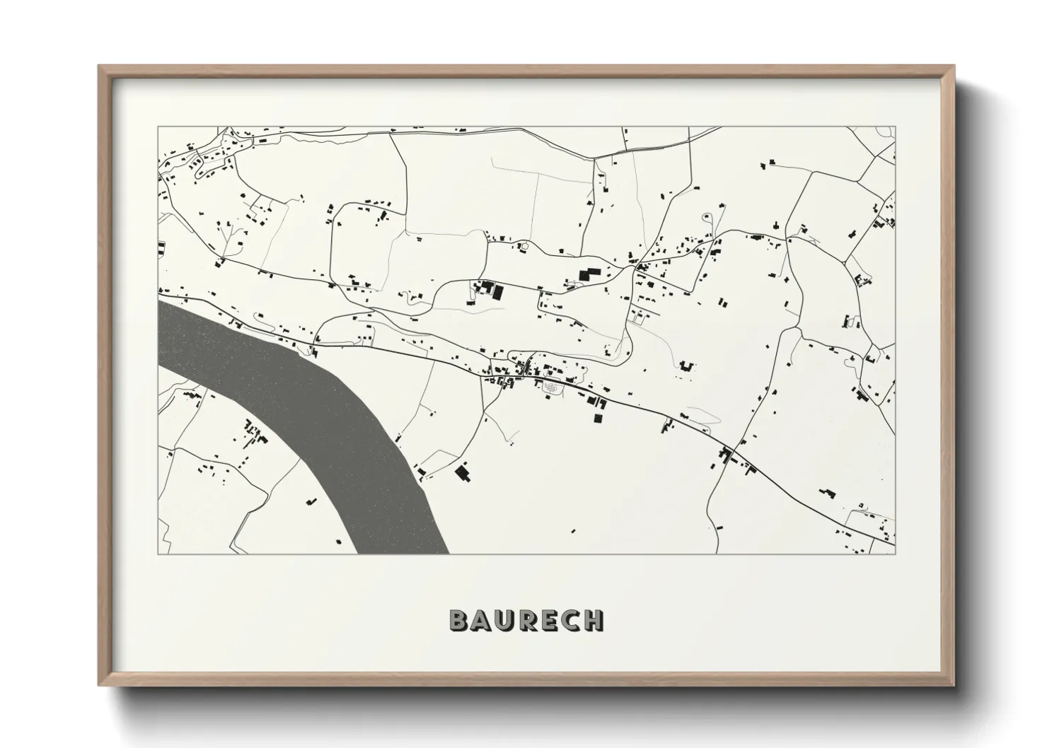 Une affiche de carte sur Baurech