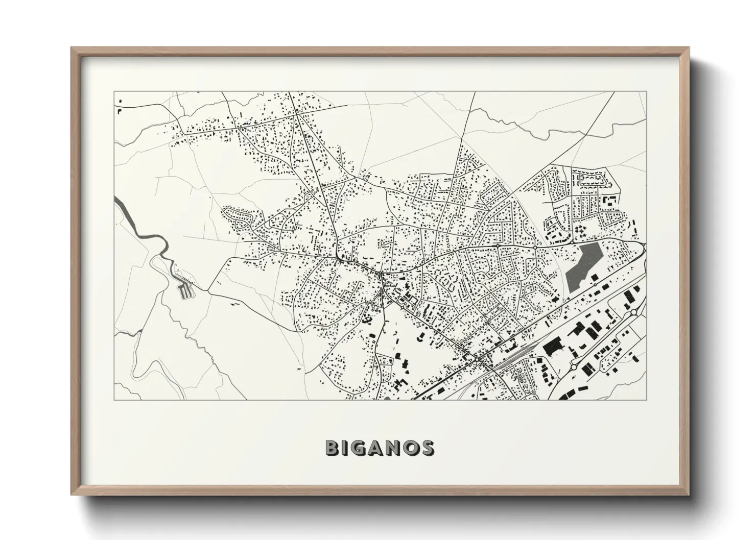 Une affiche de carte sur Biganos