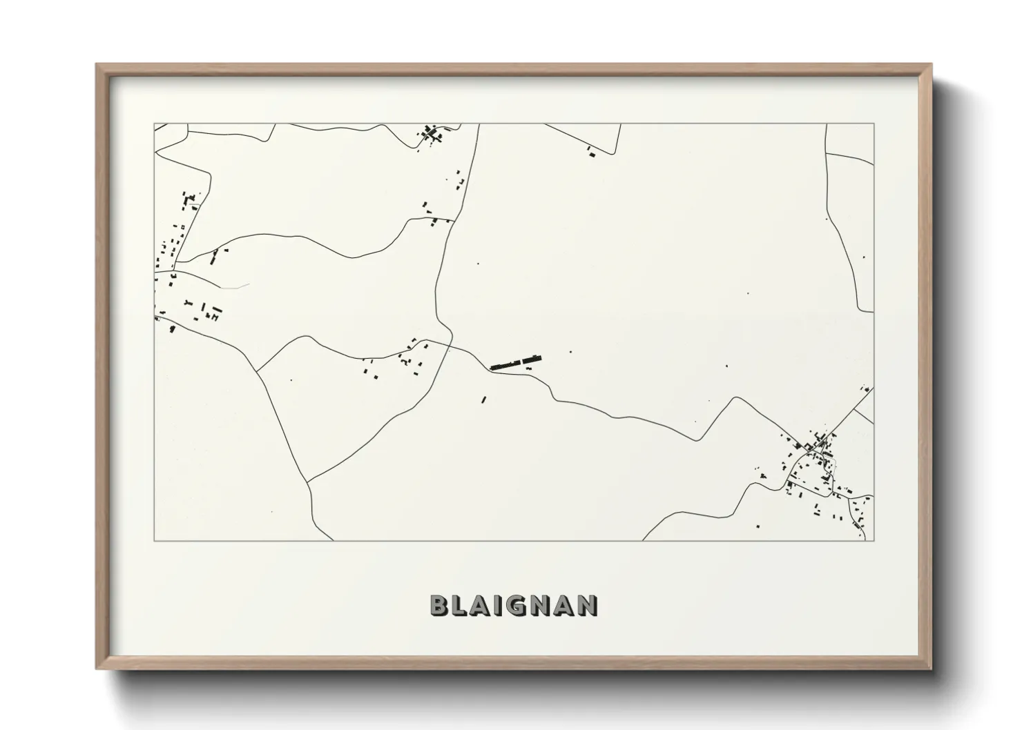 Une affiche de carte sur Blaignan