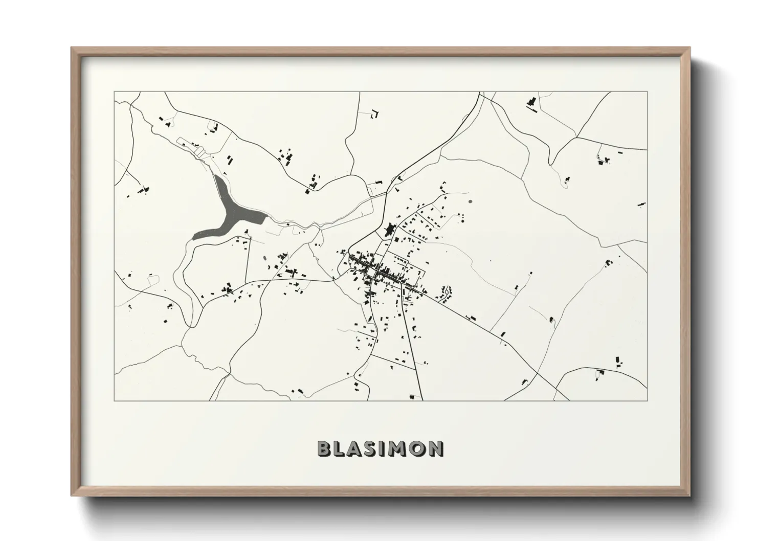 Une affiche de carte sur Blasimon