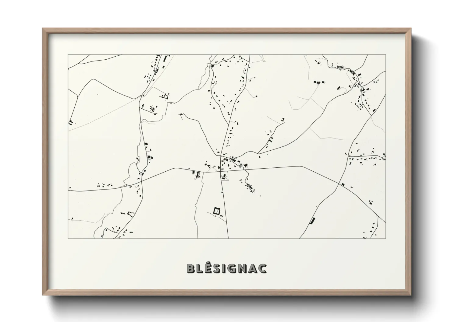 Une affiche de carte sur Blésignac