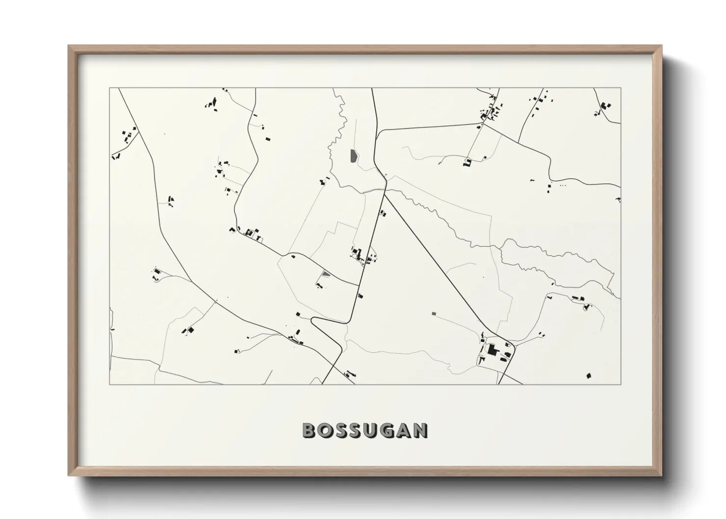 Une affiche de carte sur Bossugan