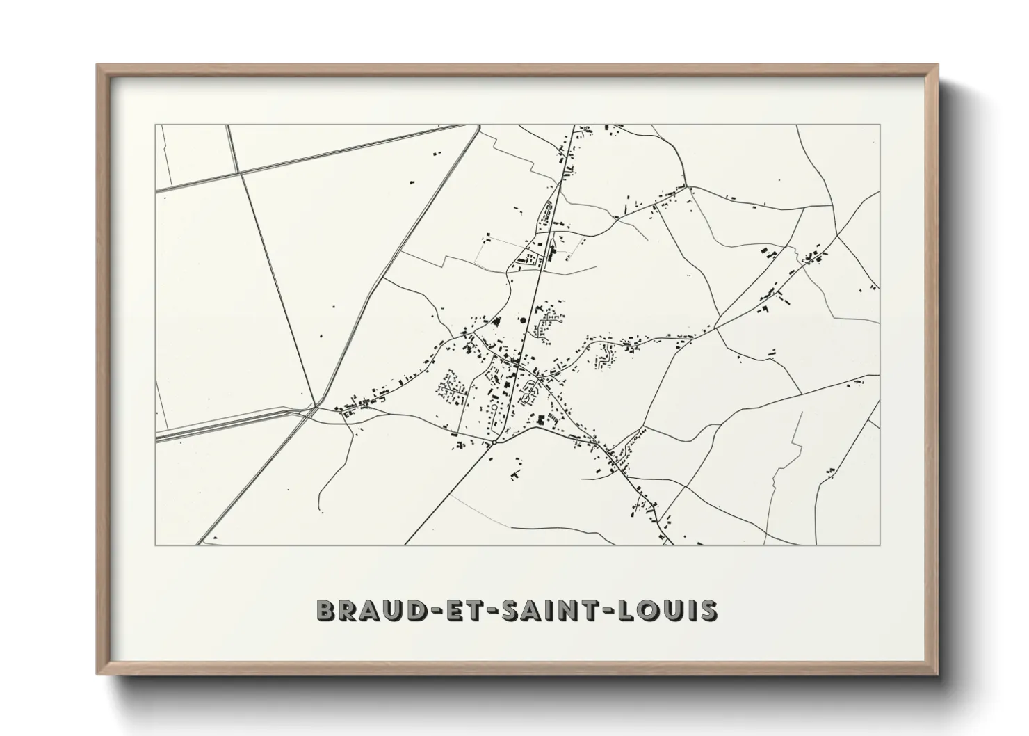 Une affiche de carte sur Braud-et-Saint-Louis