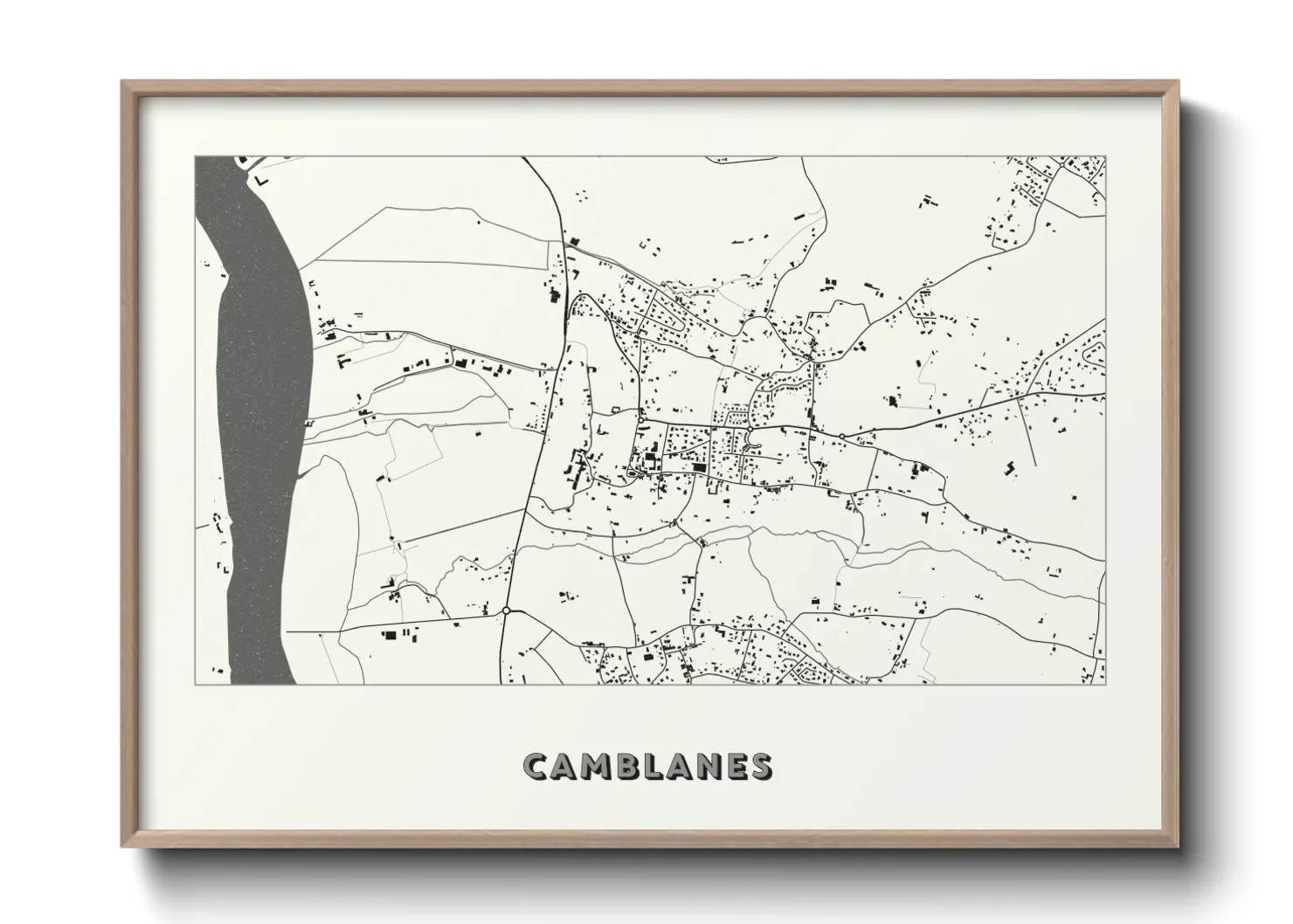 Une affiche de carte sur Camblanes
