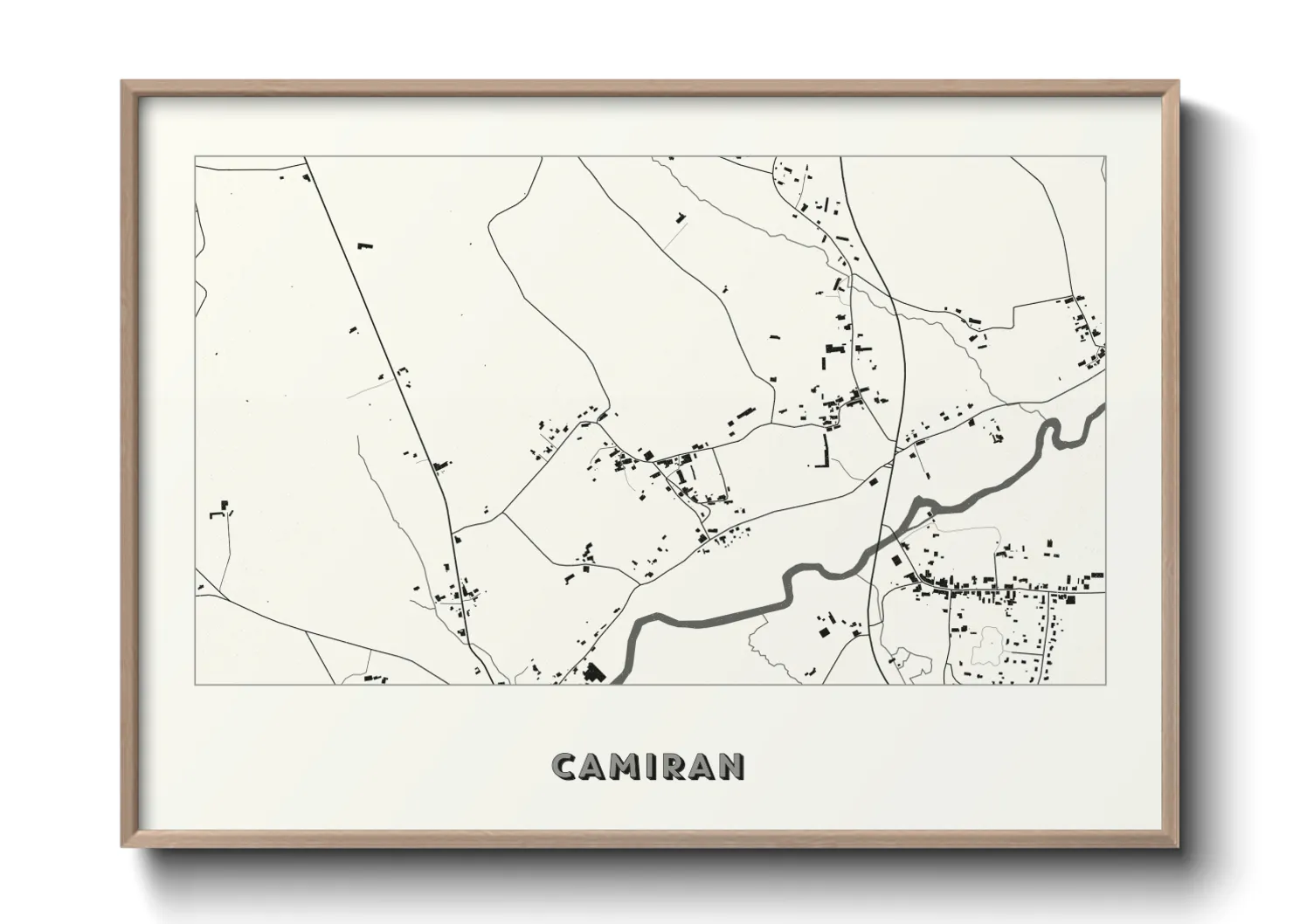 Une affiche de carte sur Camiran