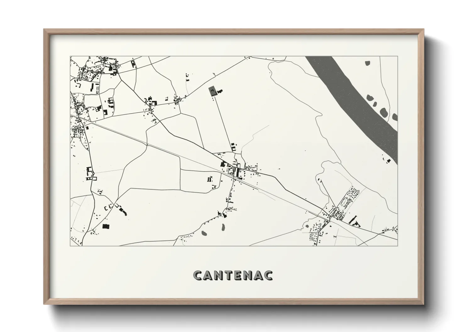 Une affiche de carte sur Cantenac