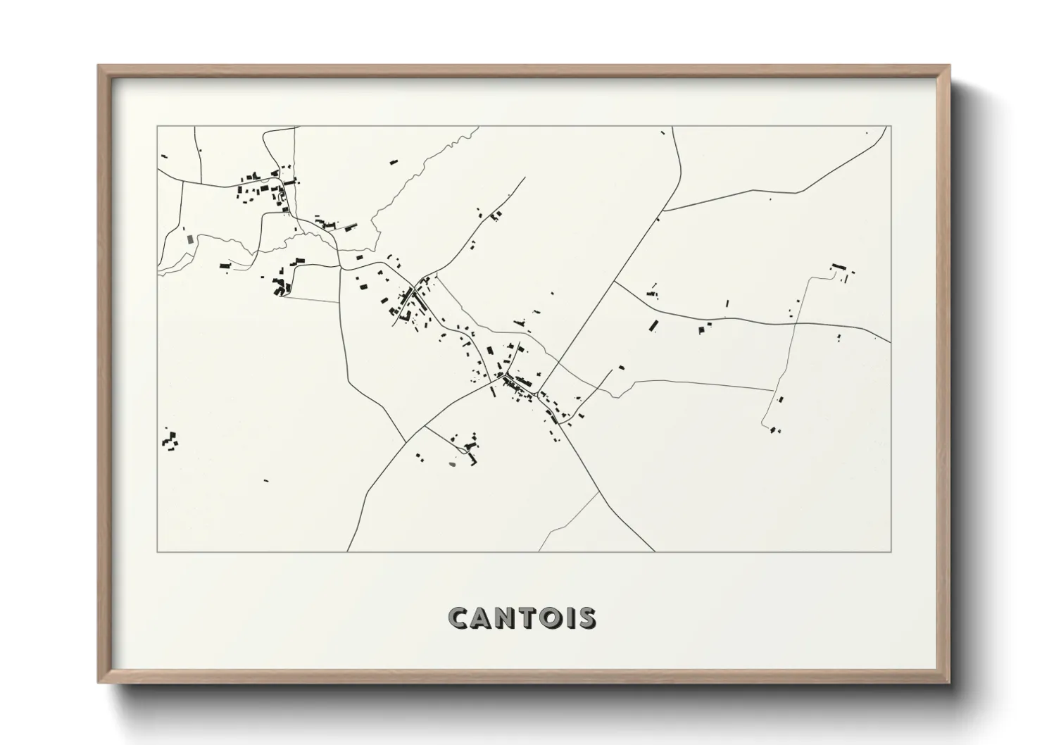Une affiche de carte sur Cantois