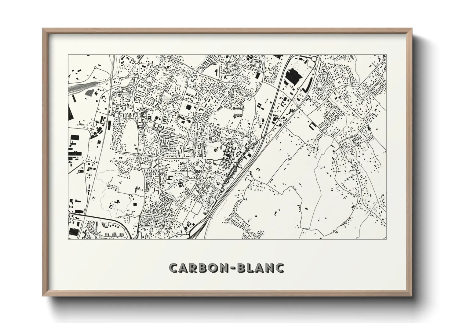 Une affiche de carte sur Carbon-Blanc