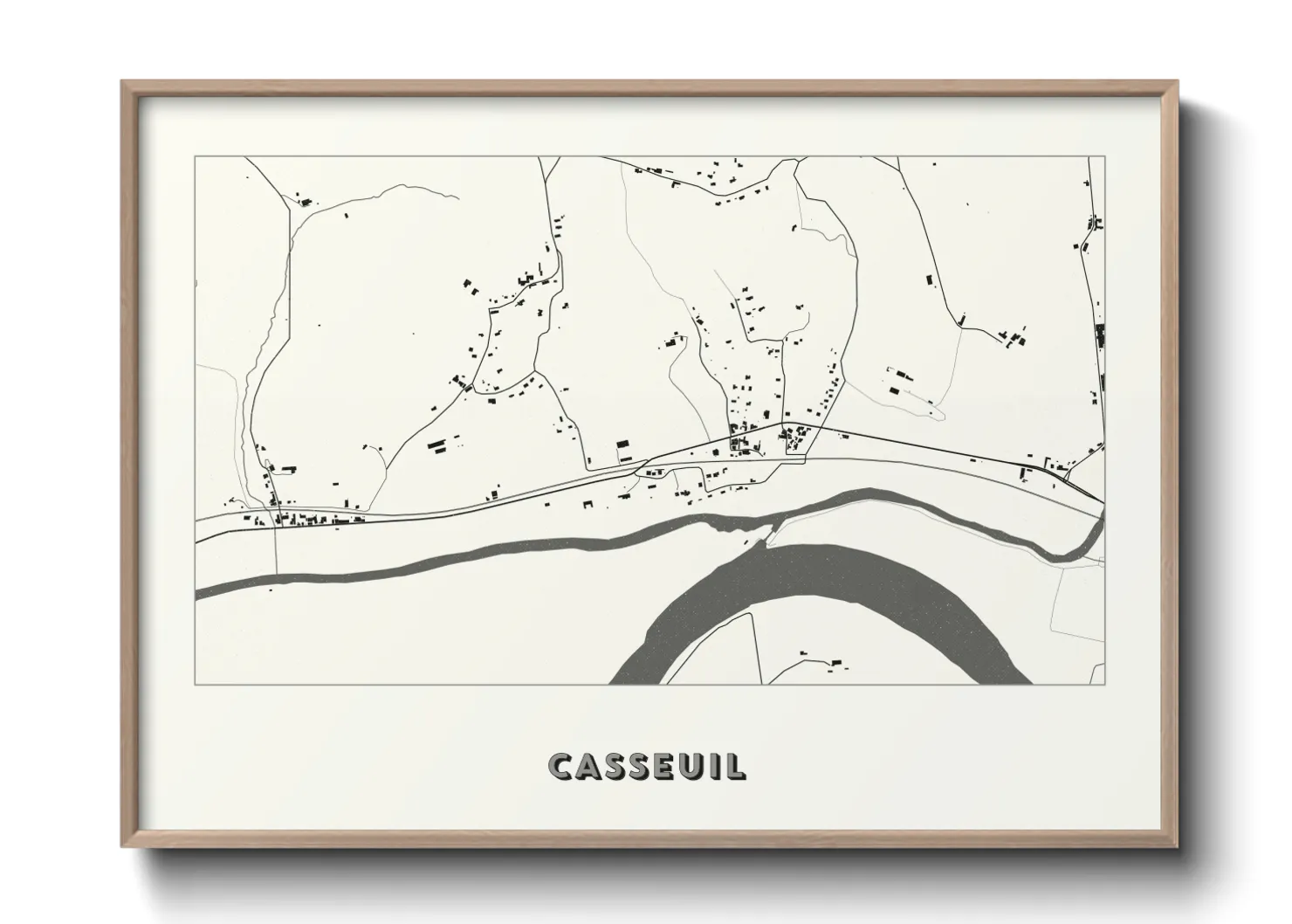 Une affiche de carte sur Casseuil