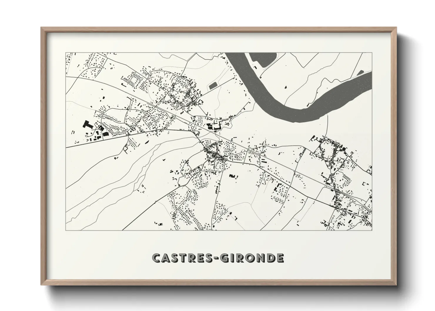 Une affiche de carte sur Castres-Gironde