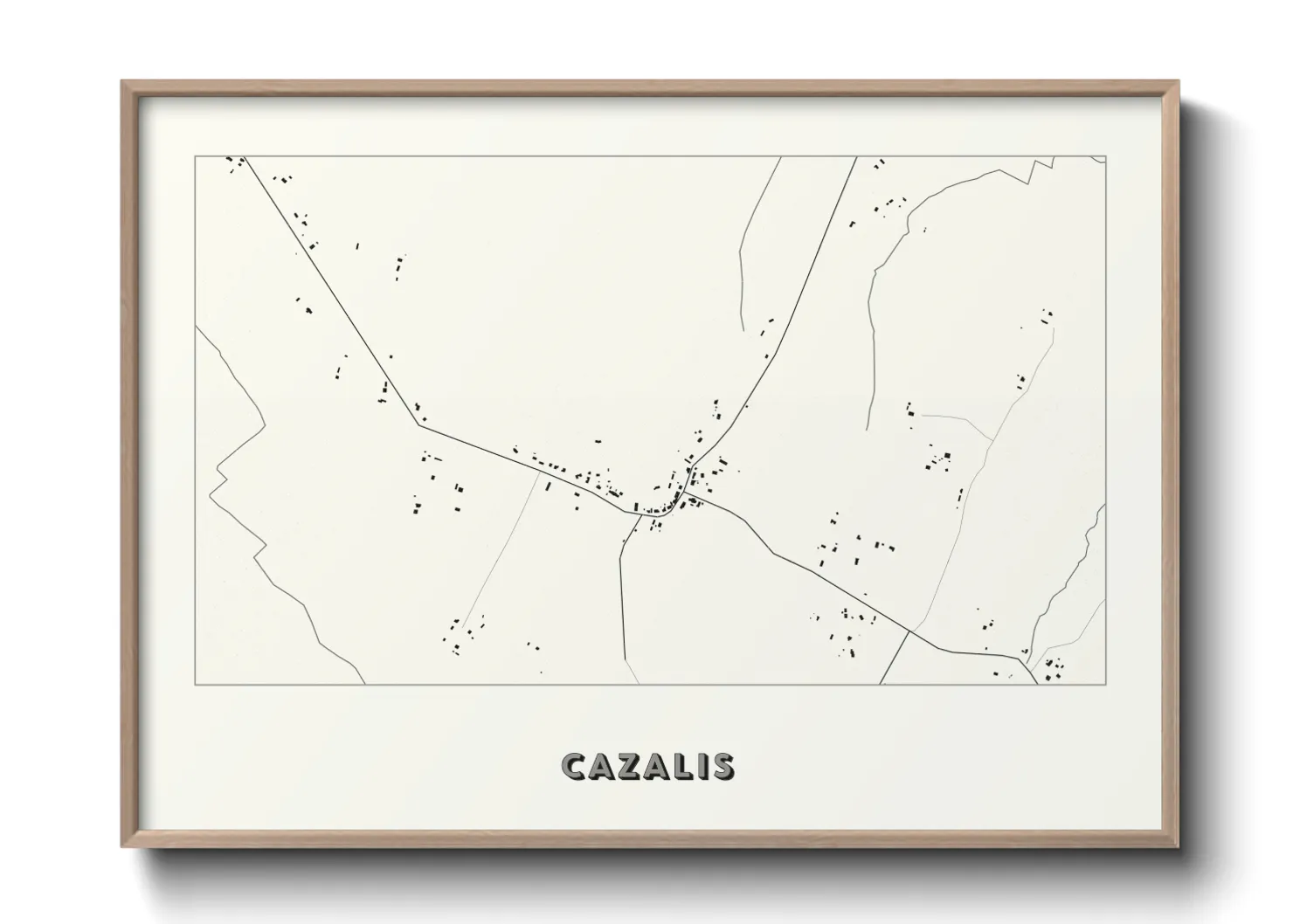 Une affiche de carte sur Cazalis