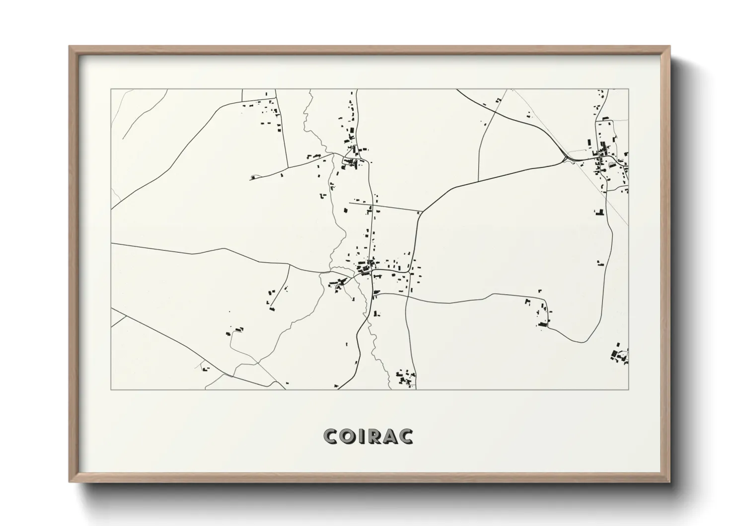 Une affiche de carte sur Coirac