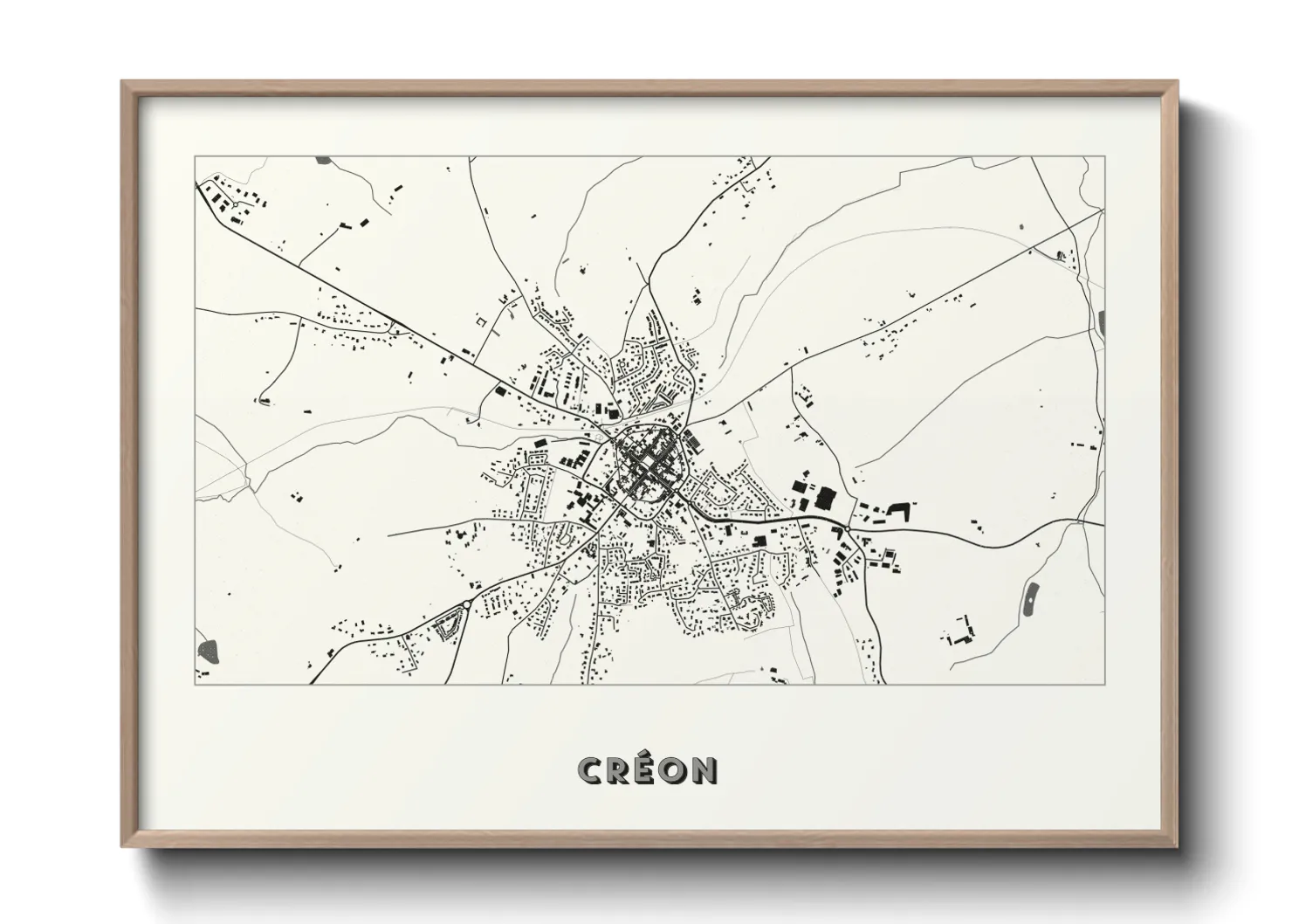 Une affiche de carte sur Créon