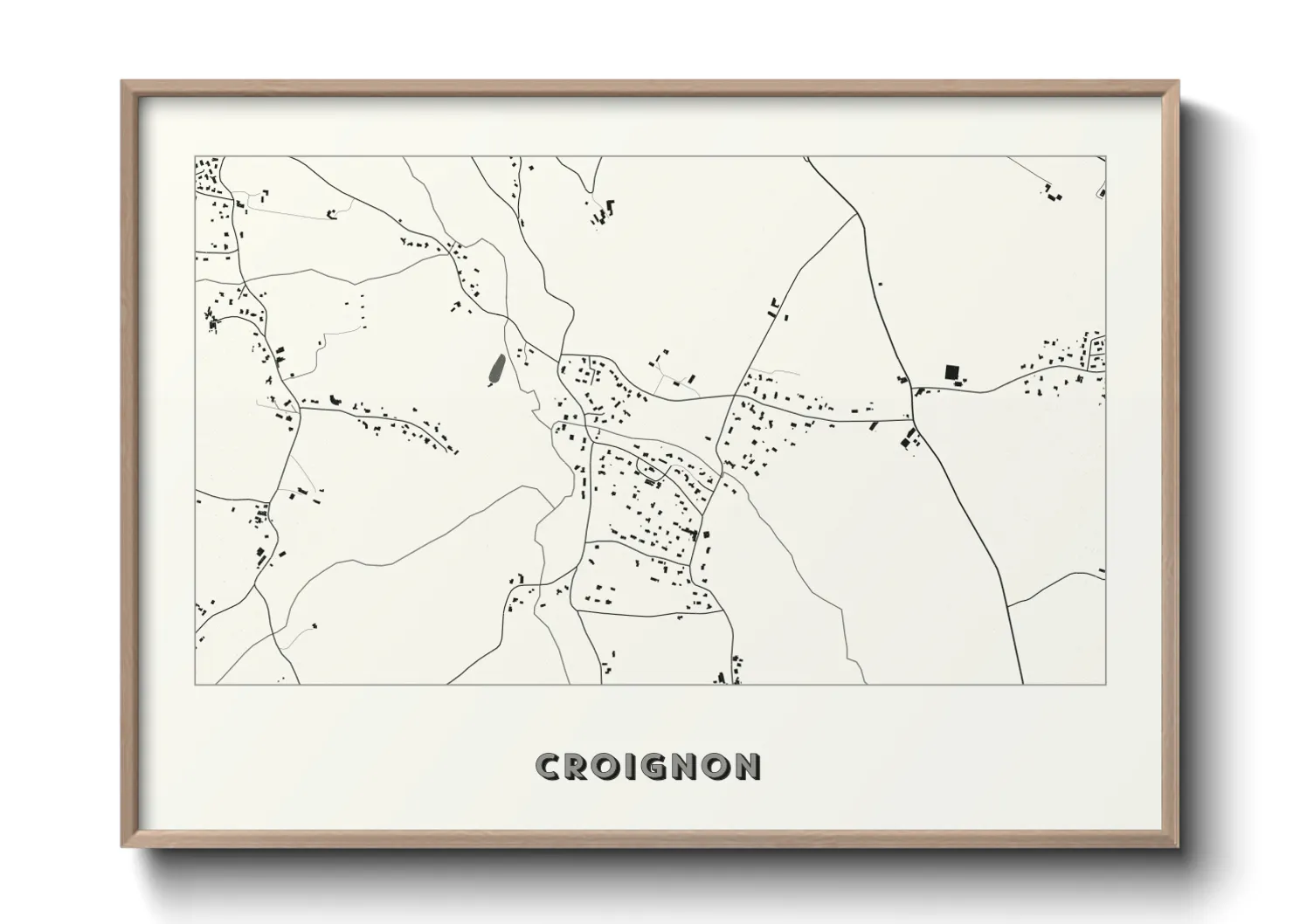 Une affiche de carte sur Croignon