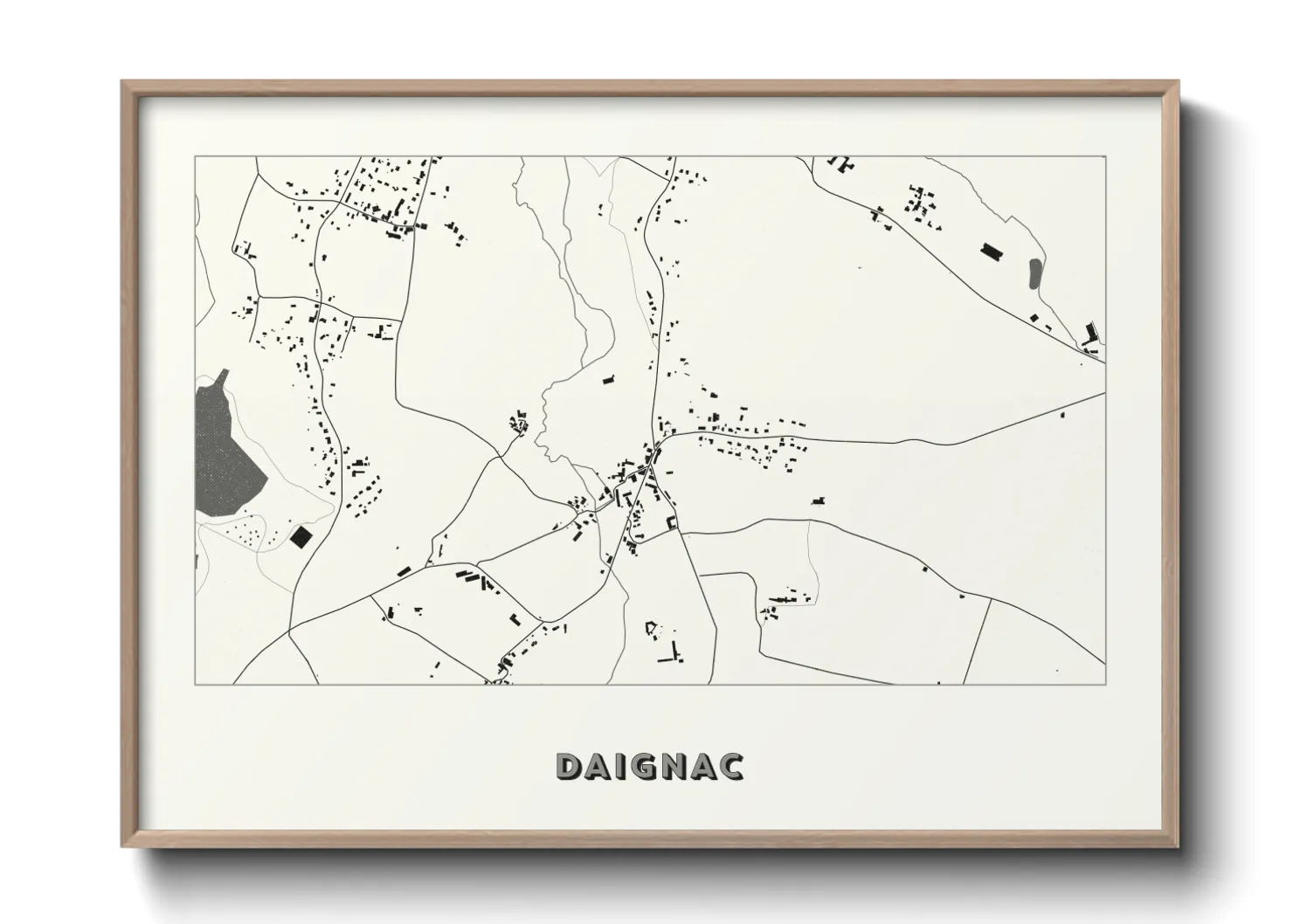 Une affiche de carte sur Daignac