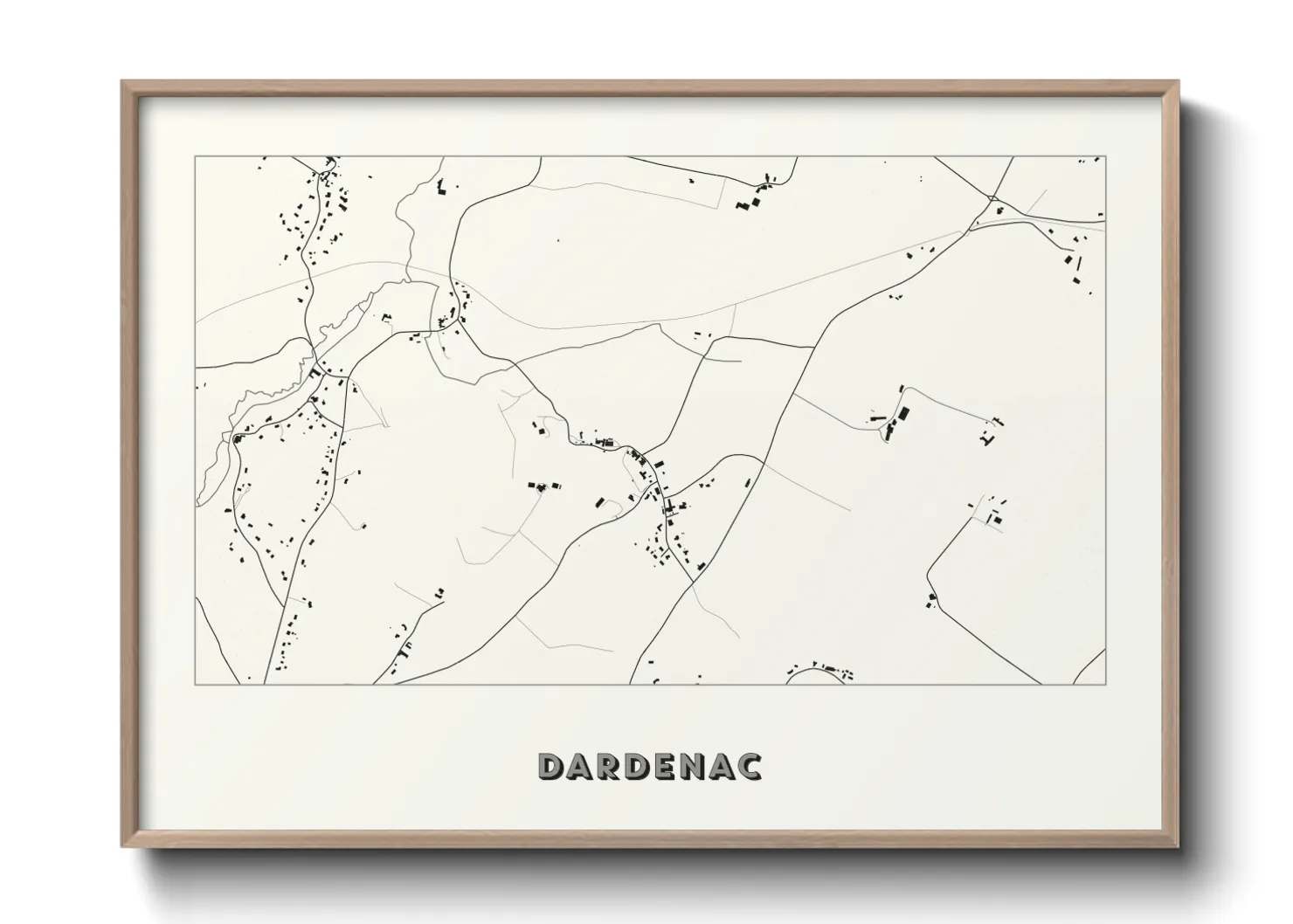 Une affiche de carte sur Dardenac