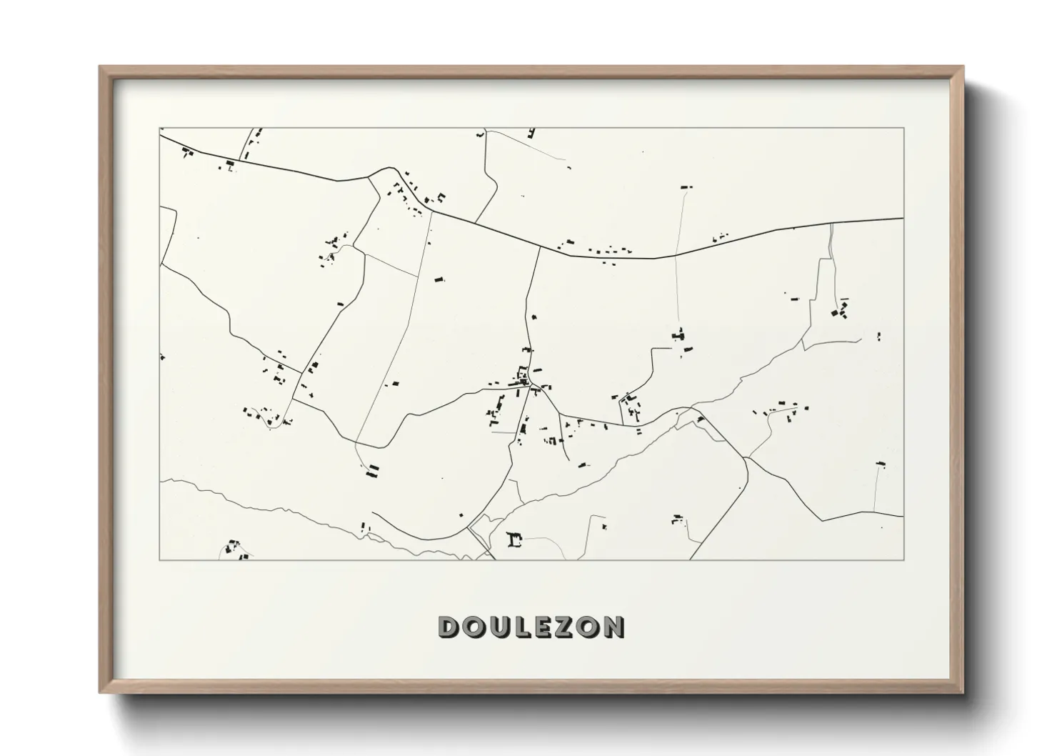 Une affiche de carte sur Doulezon