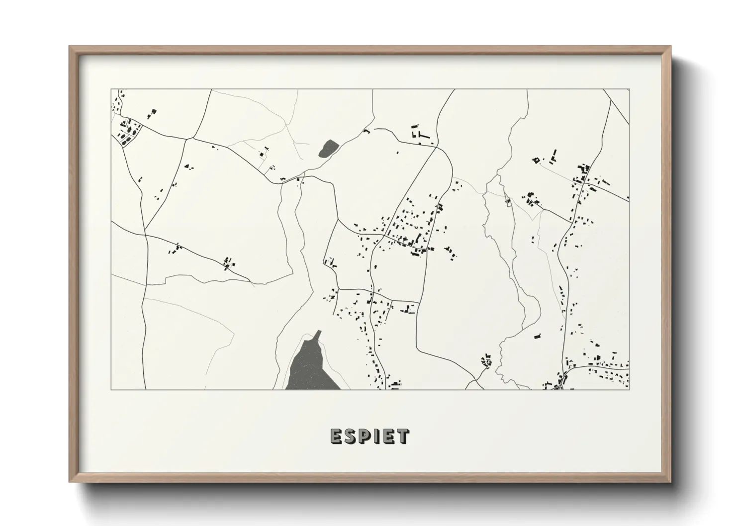 Une affiche de carte sur Espiet