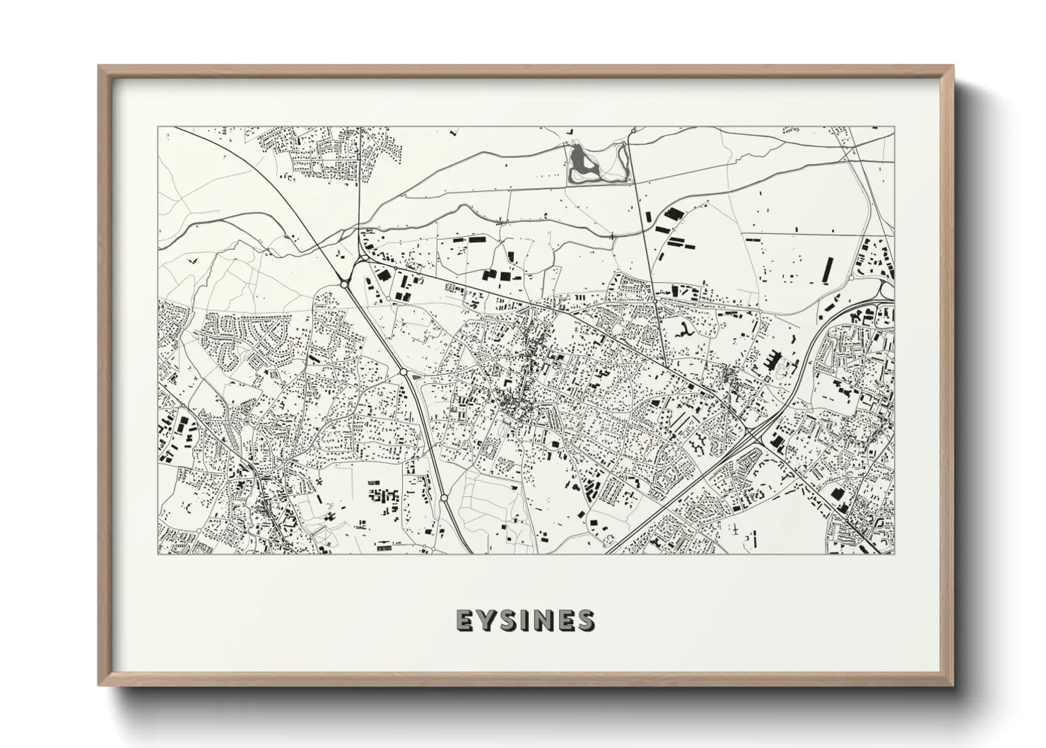 Une affiche de carte sur Eysines