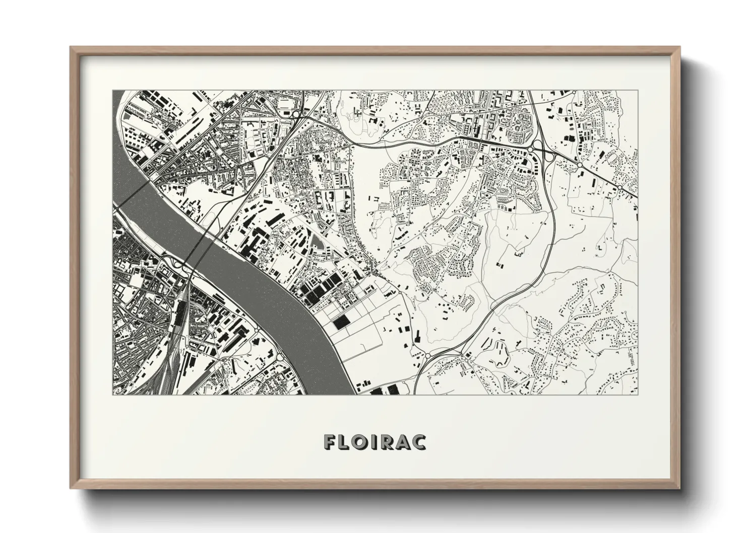 Une affiche de carte sur Floirac