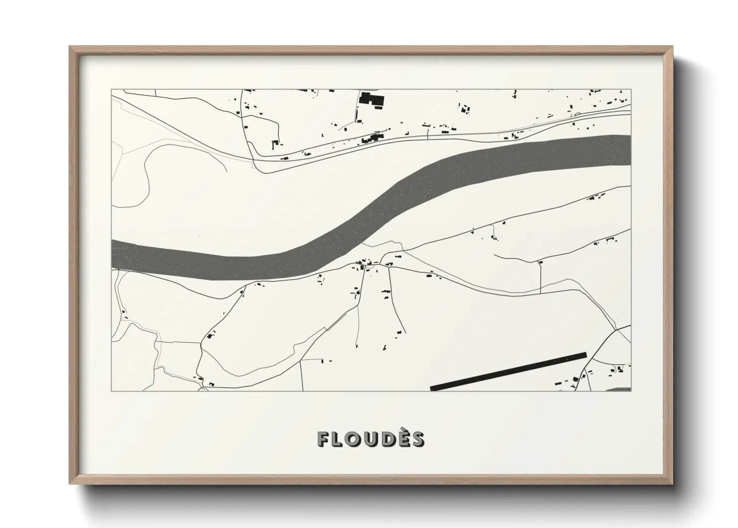 Une affiche de carte sur Floudès