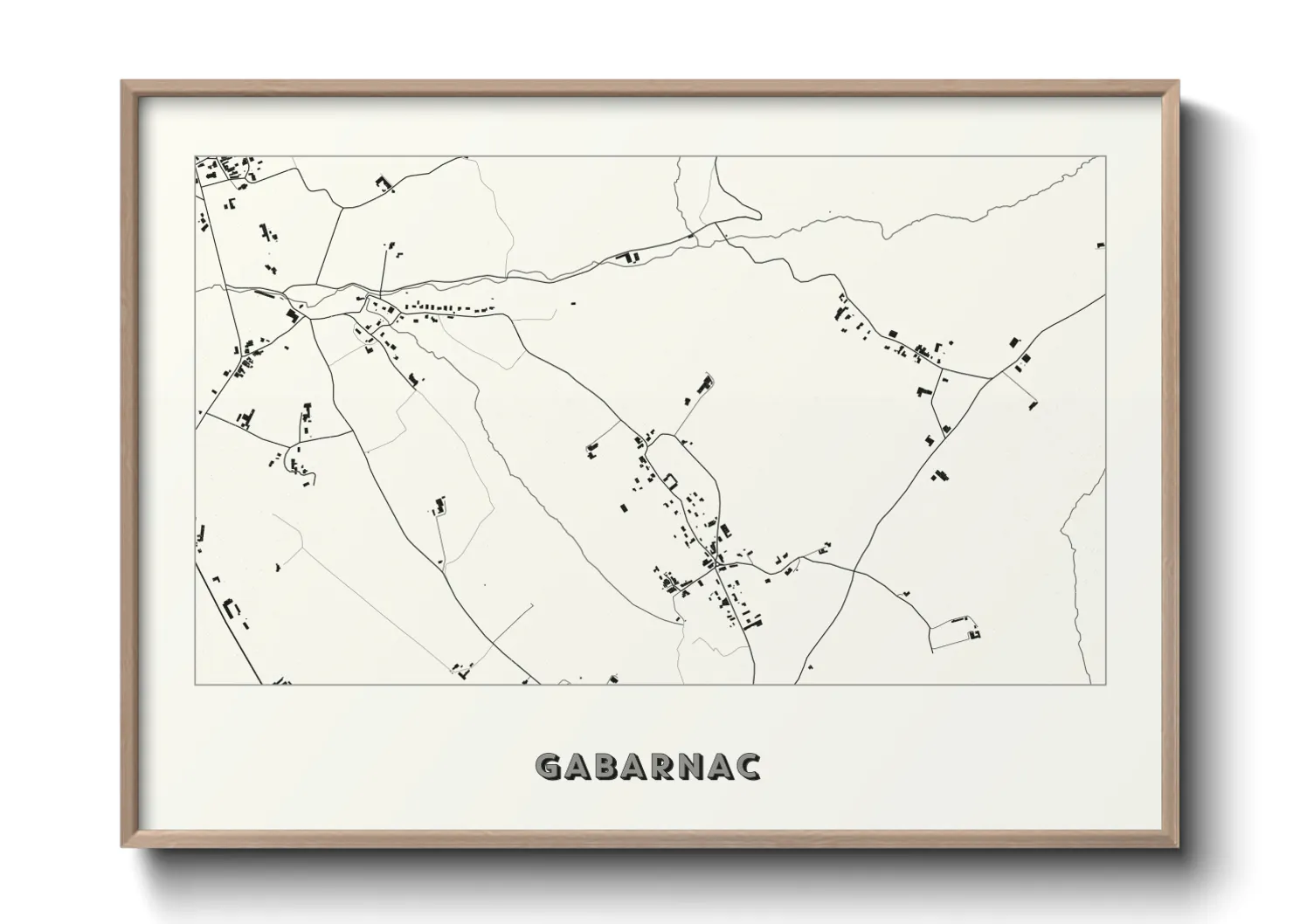 Une affiche de carte sur Gabarnac