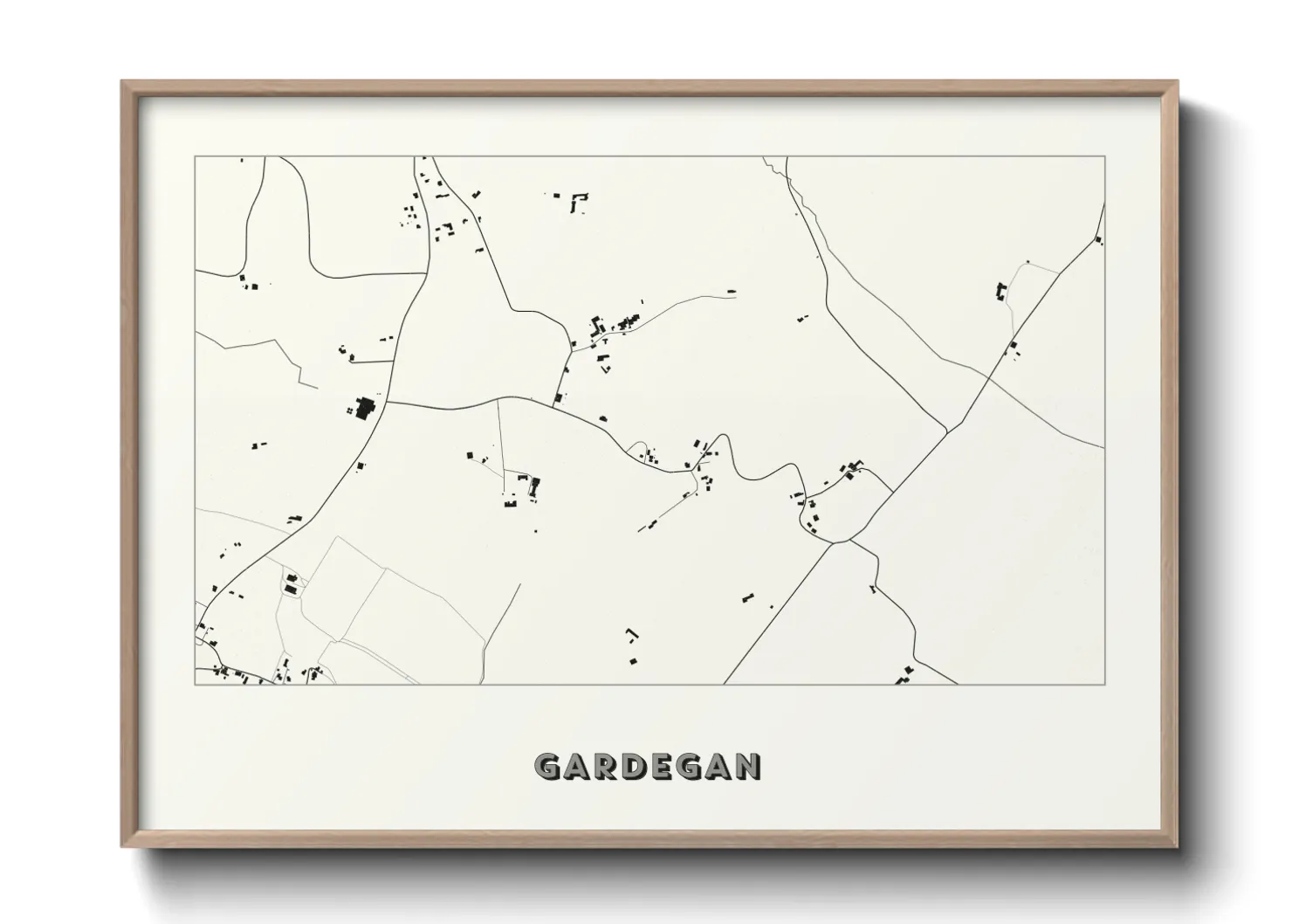 Une affiche de carte sur Gardegan